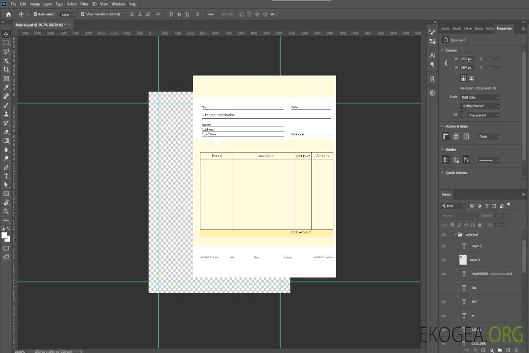 Modèle de facture de vente commerciale modifiable template